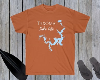 Texoma Lake Life Heavy Cotton Tee - Texas and Oklahoma Lake