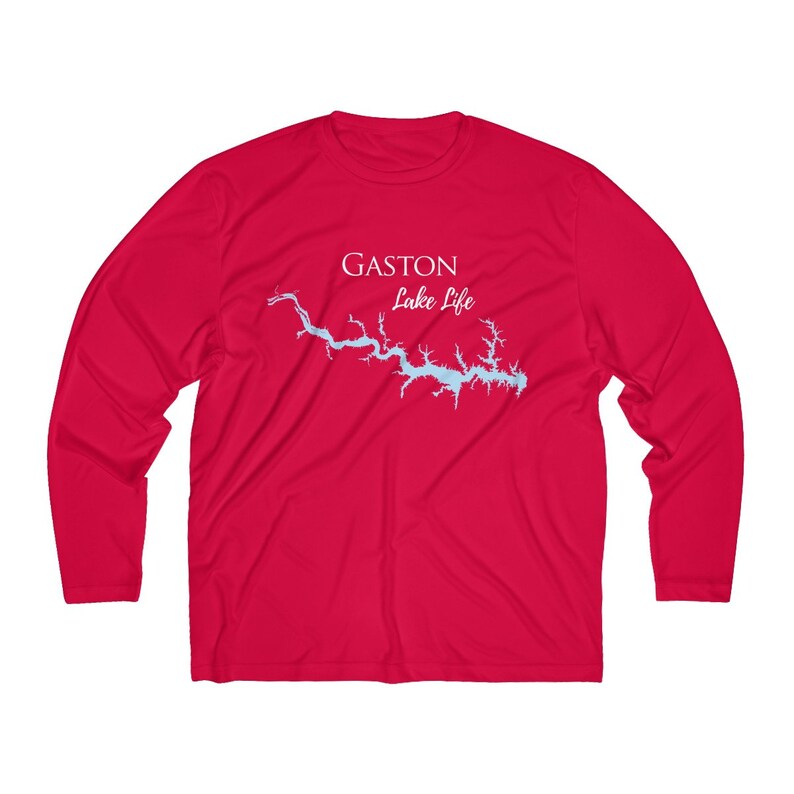 Gaston Lake Life Dri-fit Fishing Shirt Breathable North Carolina Virginia Lake Men/'s Long Sleeve Moisture Absorbing Tee