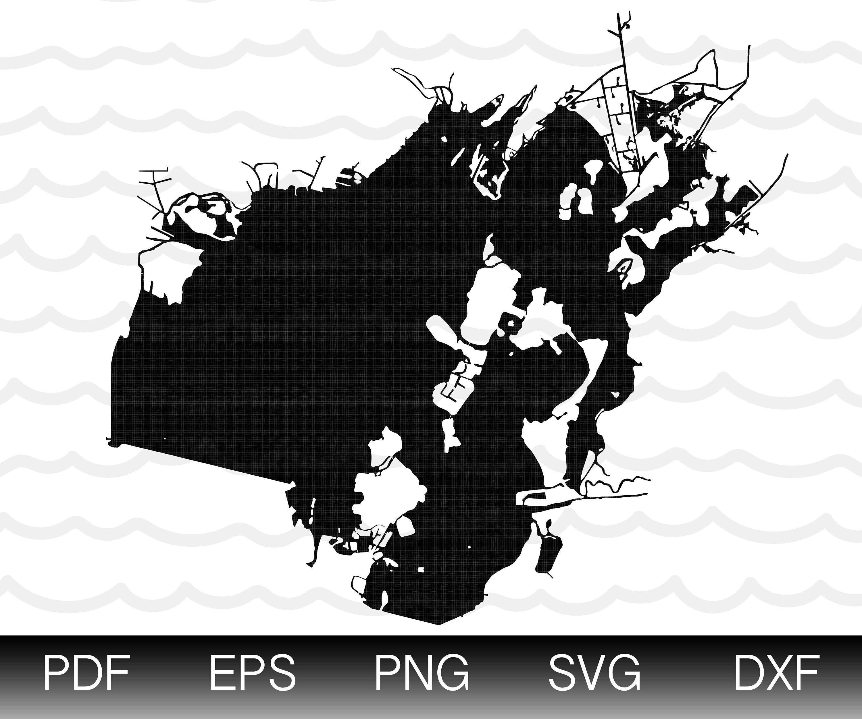 Indian Lake Ohio Map Indian Lake Ohio Map Shape Instant Download Eps Svg Dxf Lake | Etsy Uk