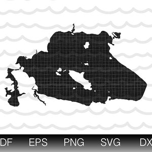 Lake Wentworth New Hampshire kaart vorm Instant Download EPS SVG DXF Wentworth Lake digitale vector vorm