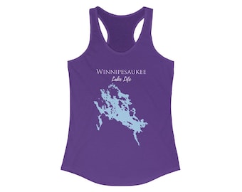 Winnipesaukee Lake Life Women's Ideal Racerback Tank - New Hampshire Lake