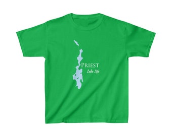 Priest Lake - Kids Heavy Cotton Youth Tee - Idaho Lake