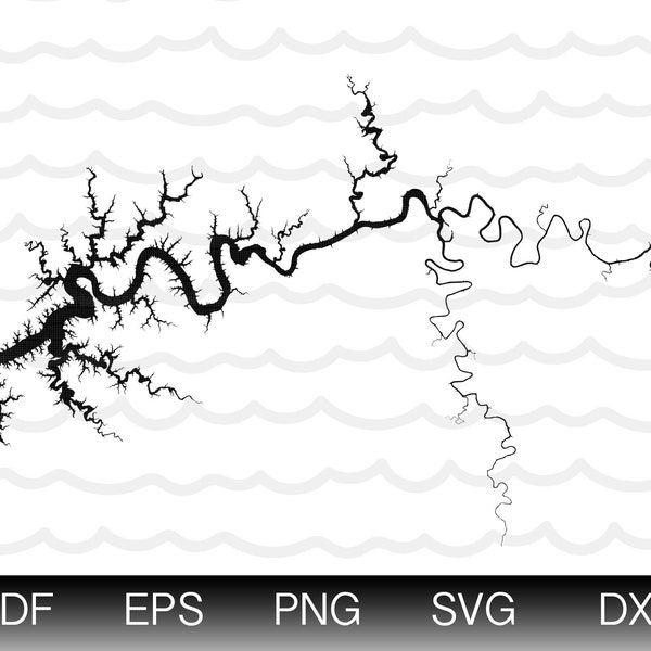 Lake Cumberland Map Svg - Etsy