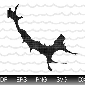 Treasure Lake Map Shape Instant Télécharger eps SVG DXF Lake Treasure Lake PA Digital Vector Shape