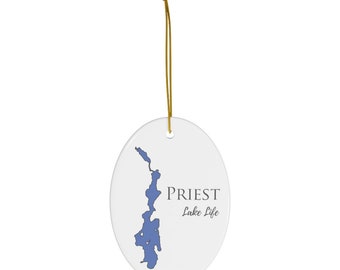 Priest Lake Life Ceramic Ornament - Classic Christmas Ornaments - Idaho Lake