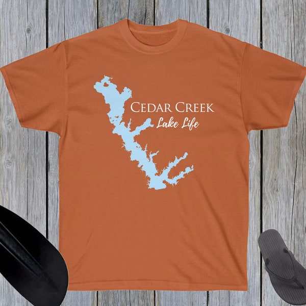 Cedar Creek Lake Life Heavy Cotton Tee - Texas Lake