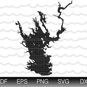 Lake Pleasant AZ Map Shape Instant Download eps SVG DXF  Lake Pleasant Lake Digital Vector Shape