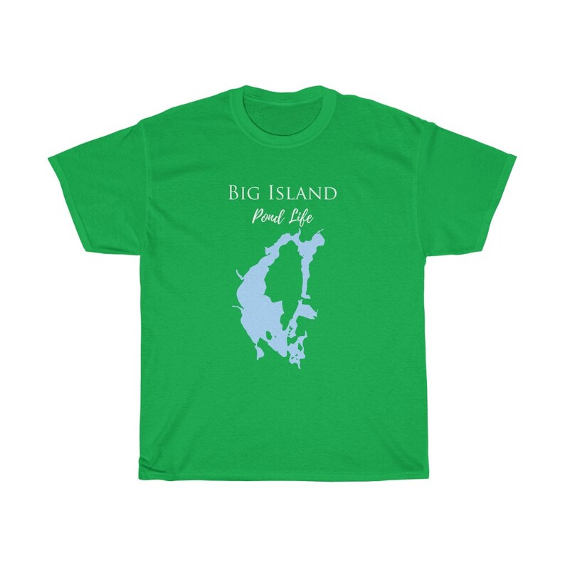 Big Island Pond Life Heavy Cotton Tee New Hampshire Lake Etsy