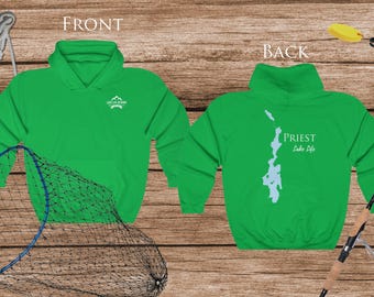 Priest Lake Life Hoodie - BACK PRINTED - Sweatshirt - Idaho Lake
