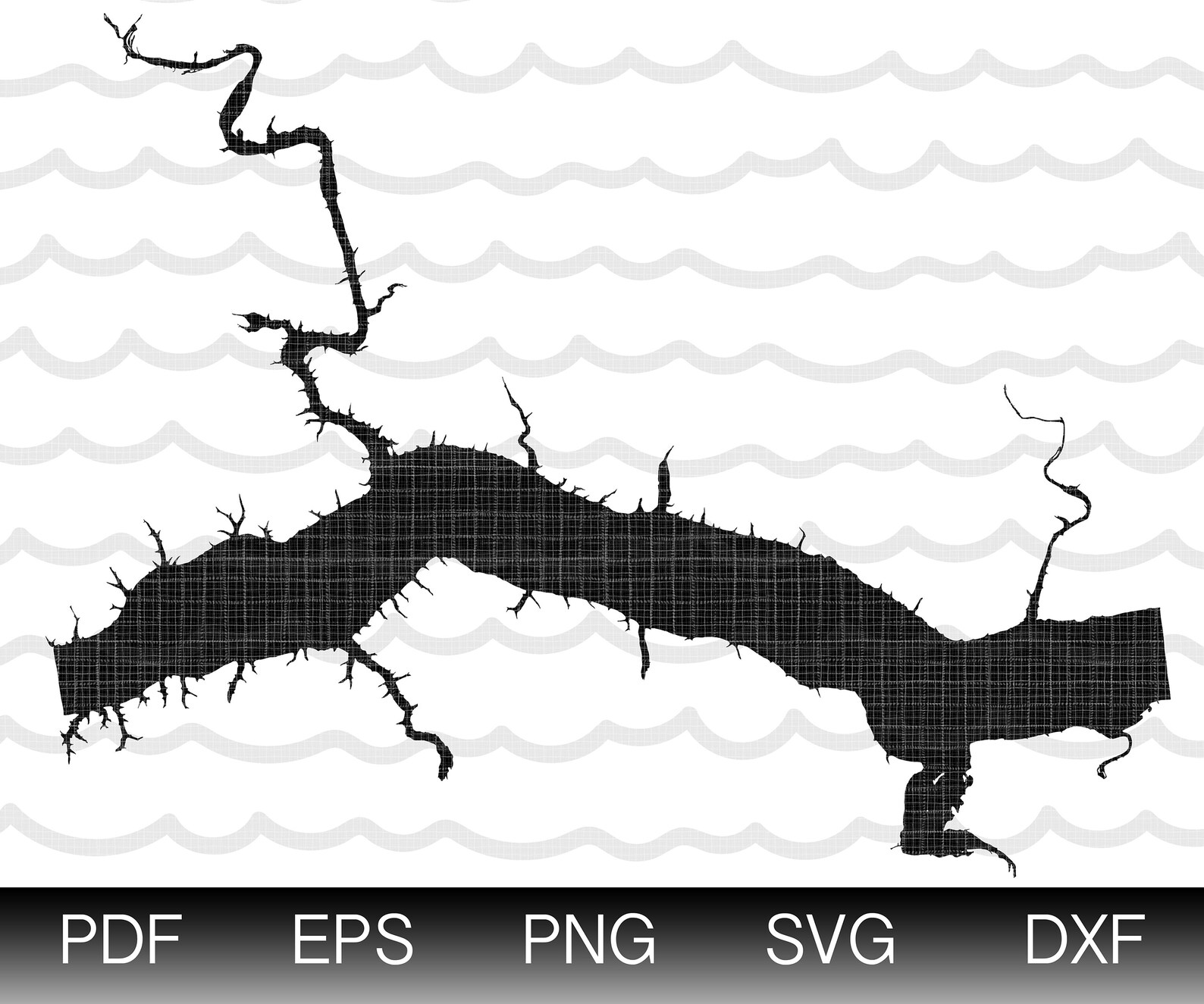 Wilson Lake Alabama Map Shape Instant Download EPS SVG DXF Etsy