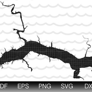 Wilson Lake Alabama - Karte Form Instant Download EPS SVG DXF - Lake Wilson - digitale Vektor-Form