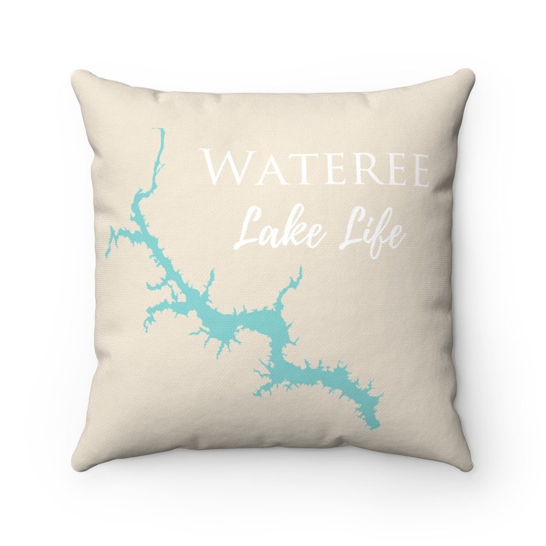 Wateree Lake Life Spun Polyester Square Pillow
