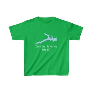 Cypress Springs Lake Life - Youth - Kids Heavy Cotton Tee - Texas Lake
