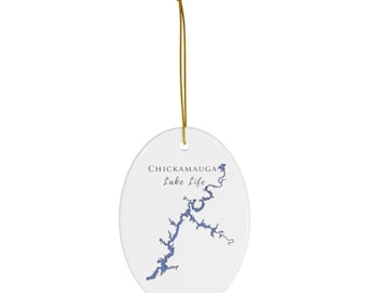 Chickamauga Lake Life Ceramic Ornament - Classic Christmas Ornaments - Tennessee Lake