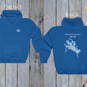 Winnipesaukee - Front and Back - Unisex Heavy Blend Hooded Sweatshirt - New Hamphsire Lake