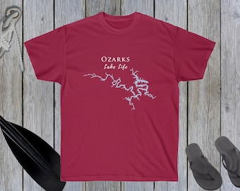 Ozarks Lake Life Heavy Cotton Tee - Missouri Lake