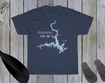 Harding Lake Life Heavy Cotton Tee - Georgia & Alabama Lake