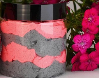 Vampires' Midnight Rose Whipped Sugar Scrub, Shea Butter Body Frosting