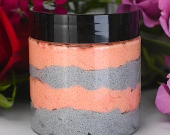 Jack's Treat Whipped Sugar Scrub, Orange & Cotton Candy Scent, Body Frosting, Shea Butter