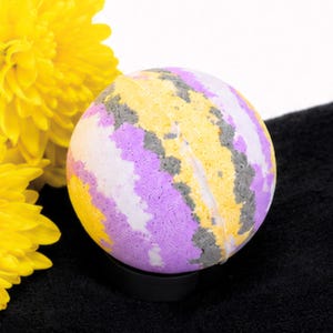 Nonbinary Pride Bath Bomb, Fruity Cereal Scent, Handmade Self Care Item (Large)