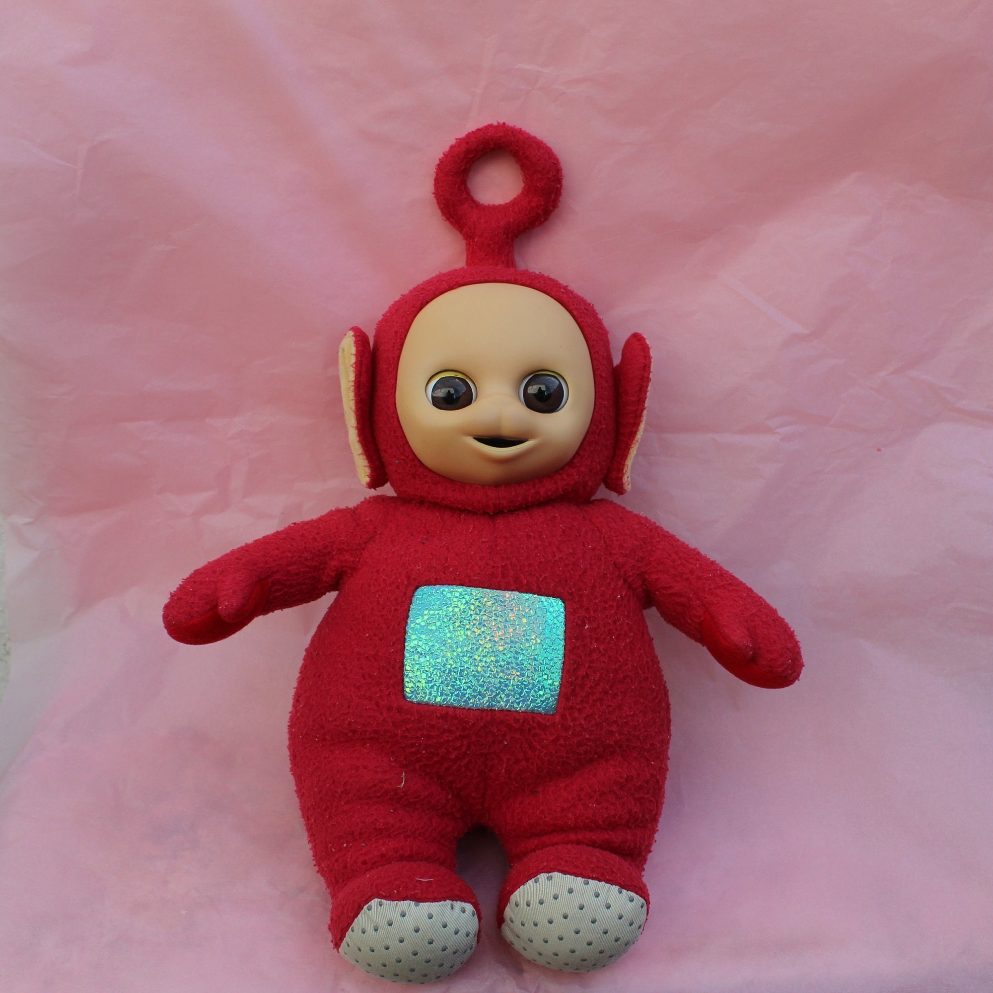 imod morgue Strædet thong Vintage 90s Teletubbies Po Golden Bear Toys Red Soft Plush - Etsy Hong Kong