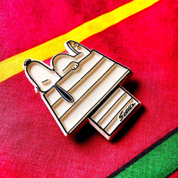 Vintage Snoopy Peanuts Black White Paperclip Fastener // Etsy