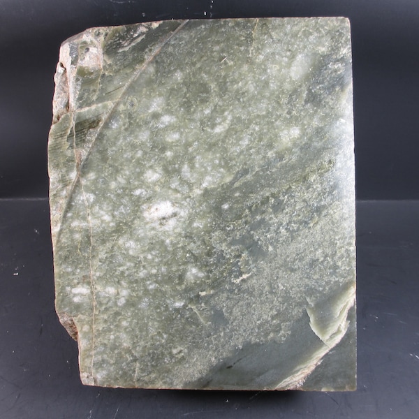 Nephrite Jade, Wyoming Snowflake, 22+ lbs. Sawed on all sides, Large block for carving, bookends, slabs or?, Lander, Wyoming, Very Old Stock