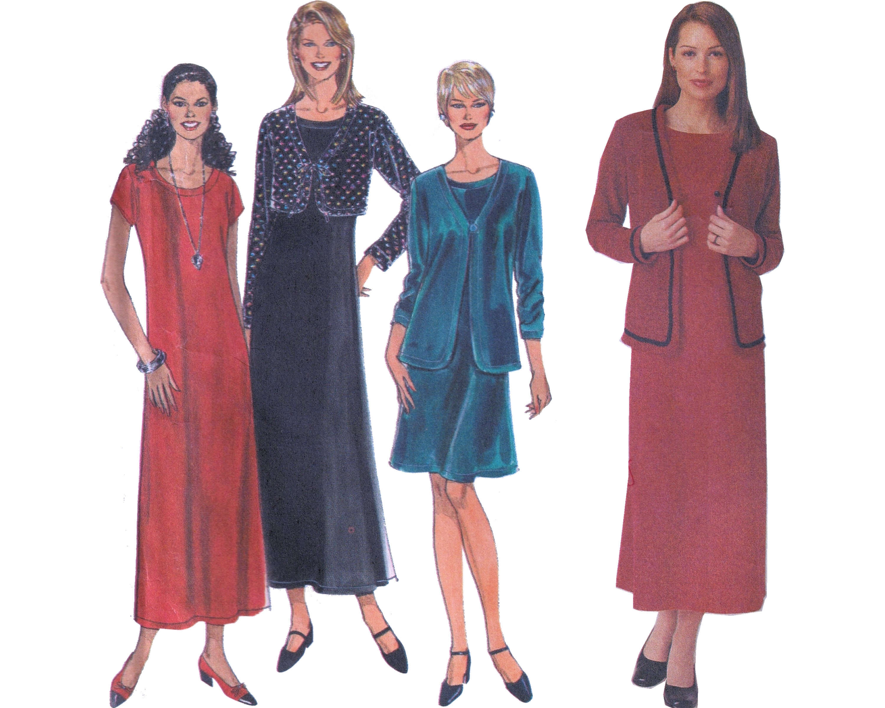 Miss Petite Knit Dress and Jacket VINTAGE Simplicity Sewing Pattern 8789 Misses'