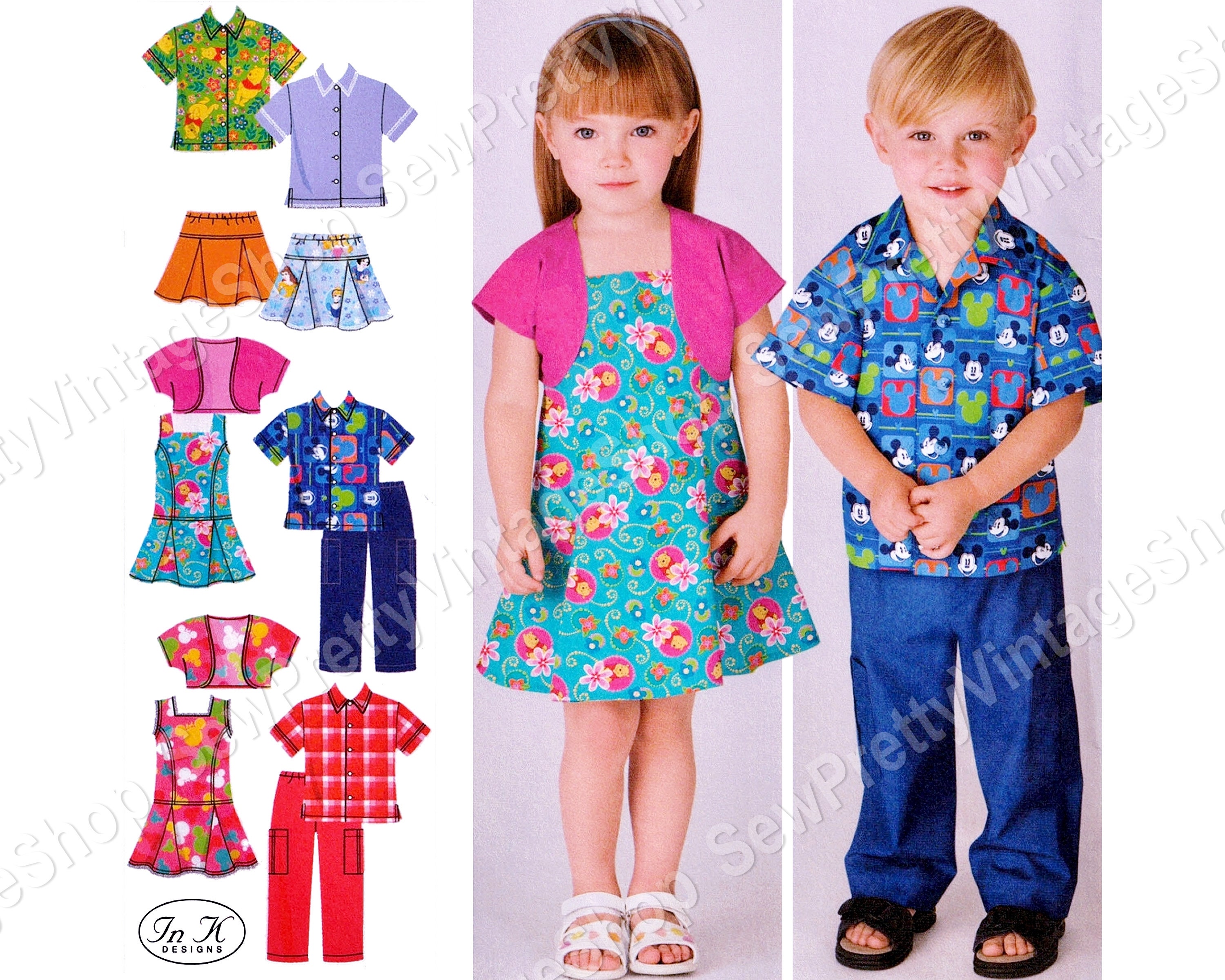 Simplicity 3856 Toddlers Outfits: Girls 
