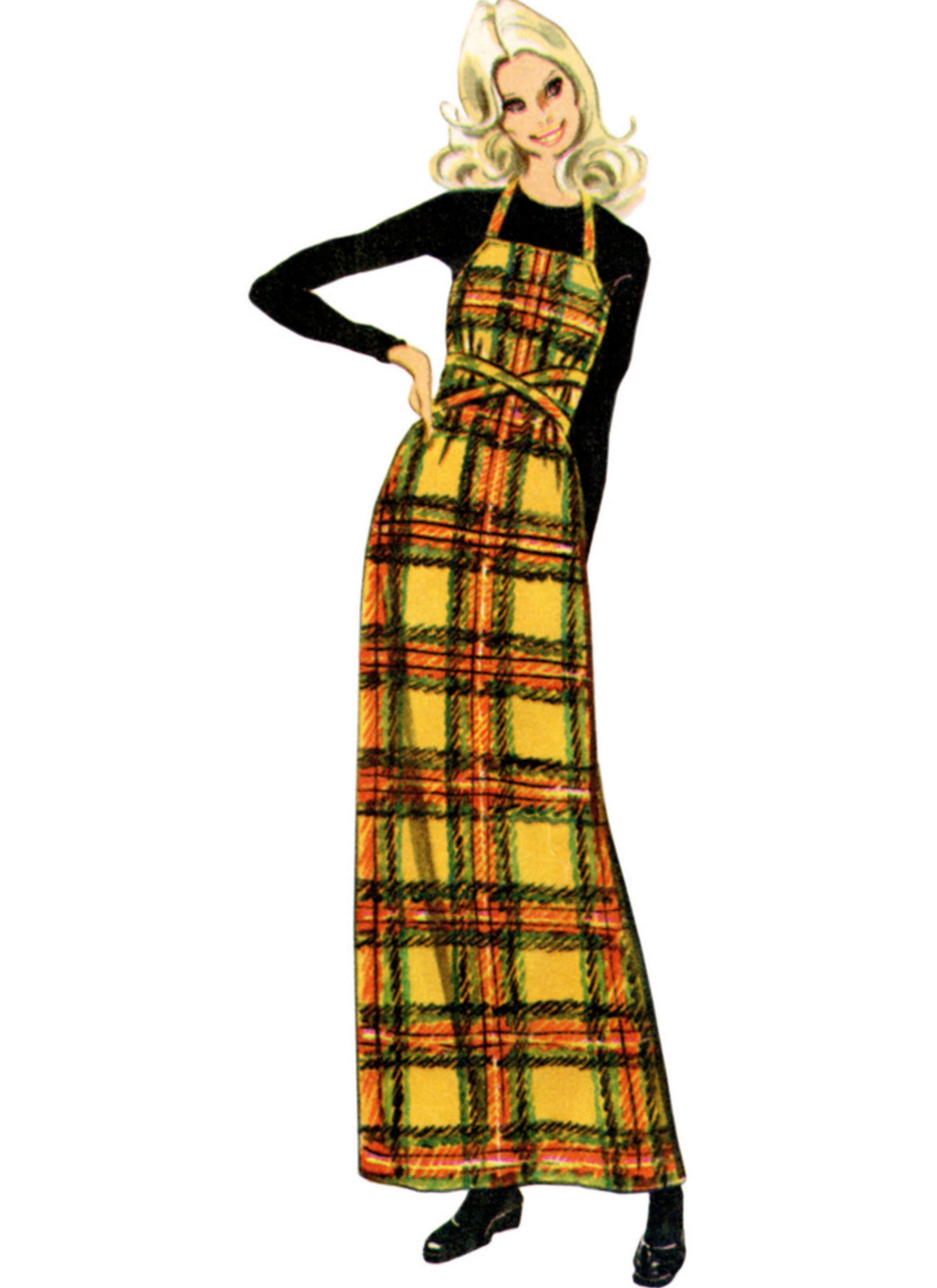 Simplicity 11755 70s Apron Wrap Dress: Easy to Sew Sundress - Etsy