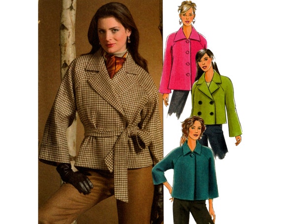 Butterick 4865 Raglan Jackets: cropped or hip length wrap | Etsy