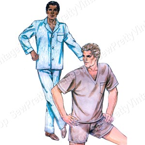Men s Pajama Pants Pattern Fly Front Etsy