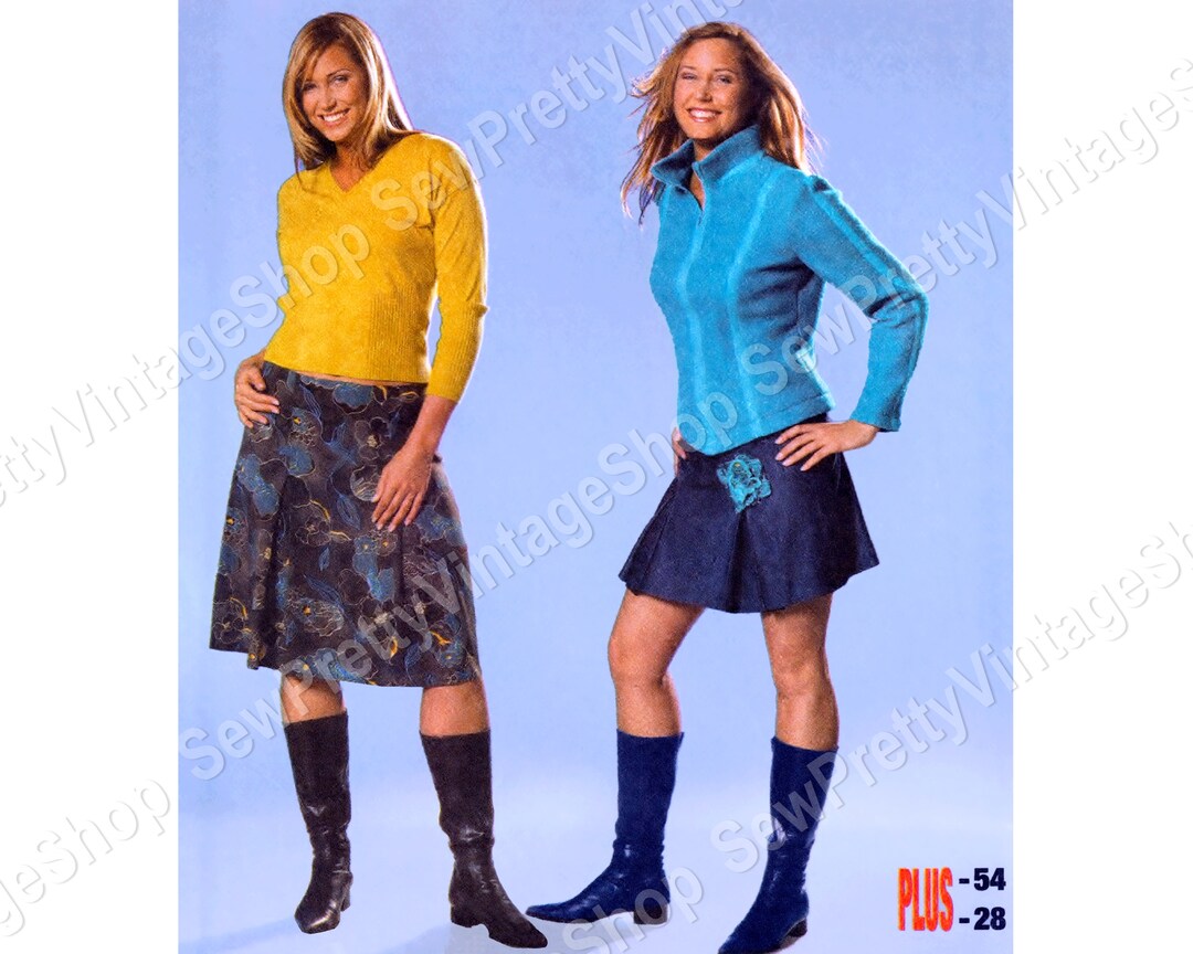 Burda 8114 Pleated School Girl Skirts Trendy Knee or Mini Length Box