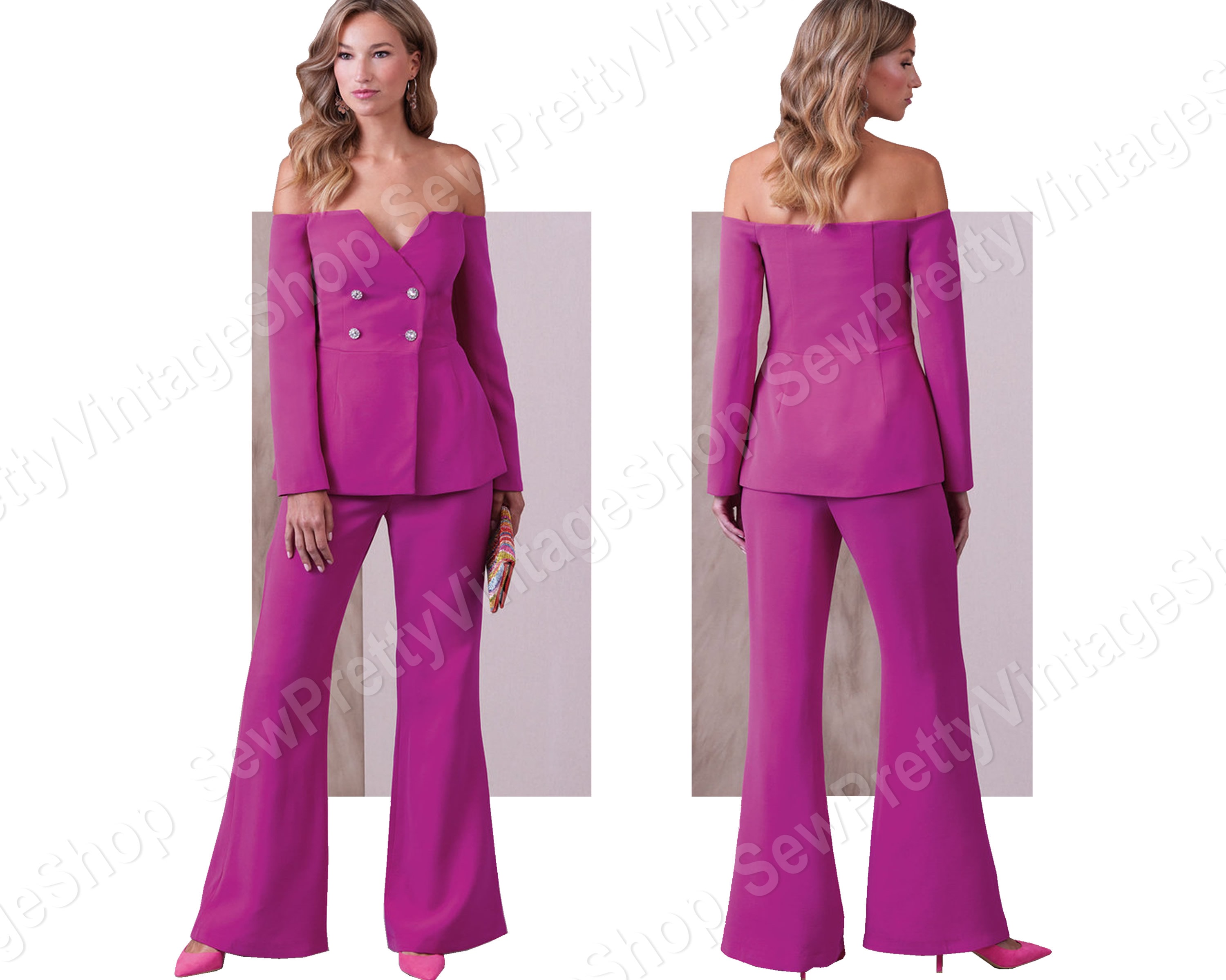 Purple Dressy Pant Suits for Women Wedding Guest/women Formal Suit