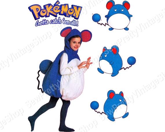 Pokemon Mewtwo Mew Two Costume Child Sizes 4to8 -  Hong Kong