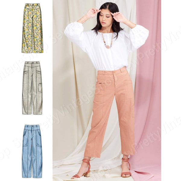 Simplicity 11327 Cropped Pants Sewing Pattern: casual ankle length trousers size 6-14 or 16-24