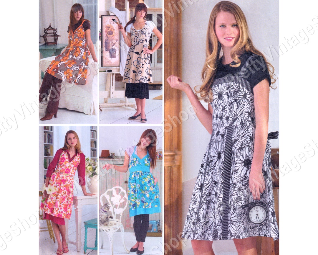 Simplicity 2932 Modern Full Aprons Knee Length Empire Waist Halter