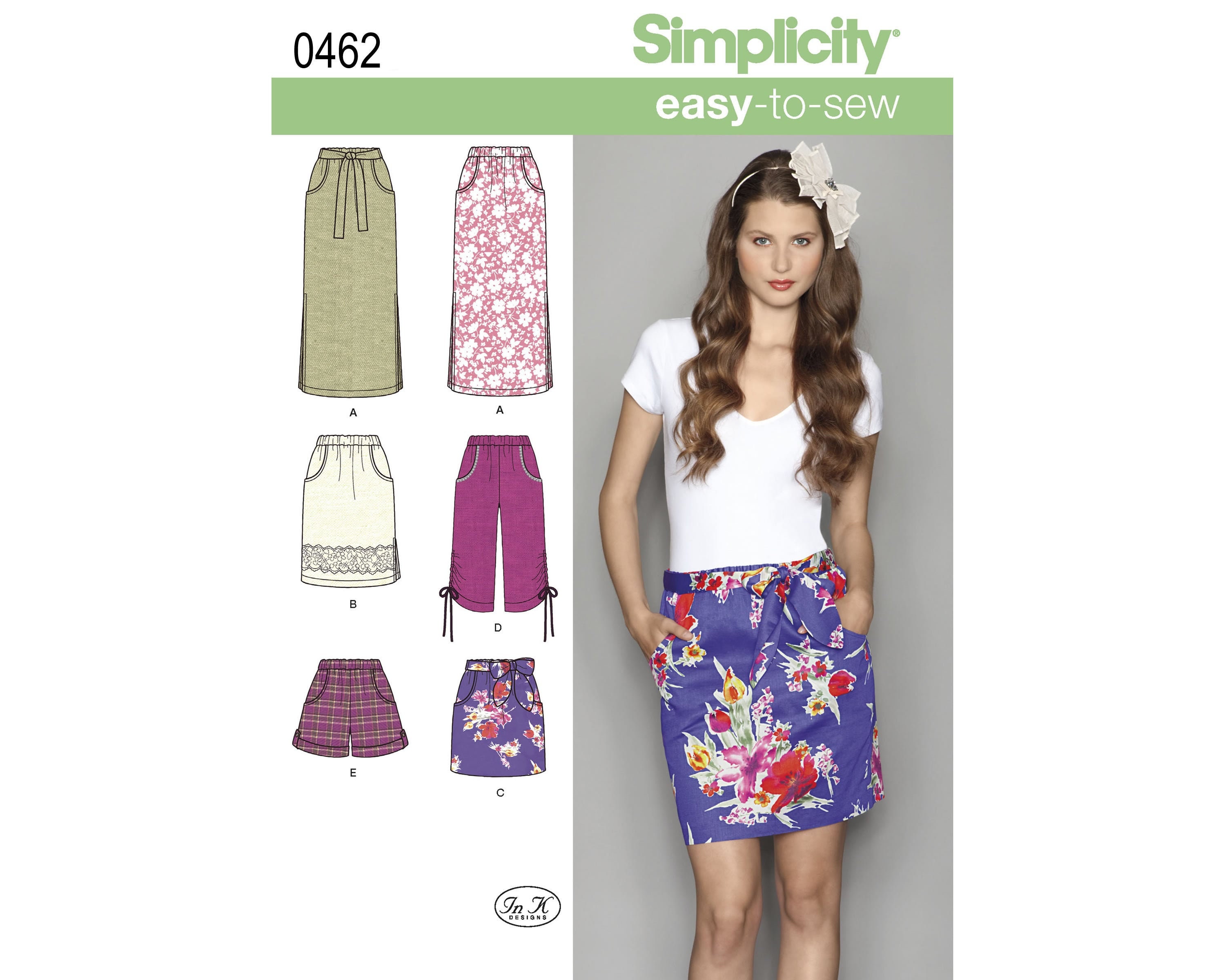 Simplicity 0462 Summer Bottoms: pull on pencil skirt in 3 | Etsy