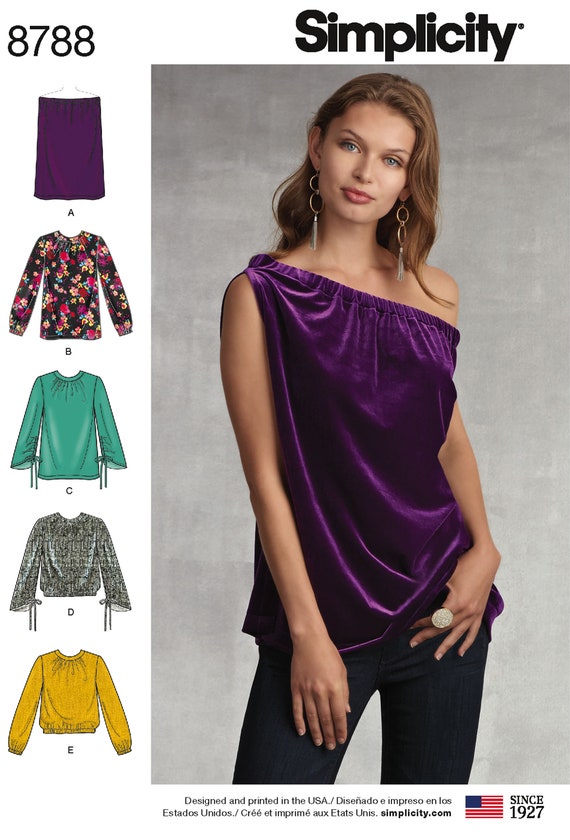 Simplicity 8788 Modest Party Tops 