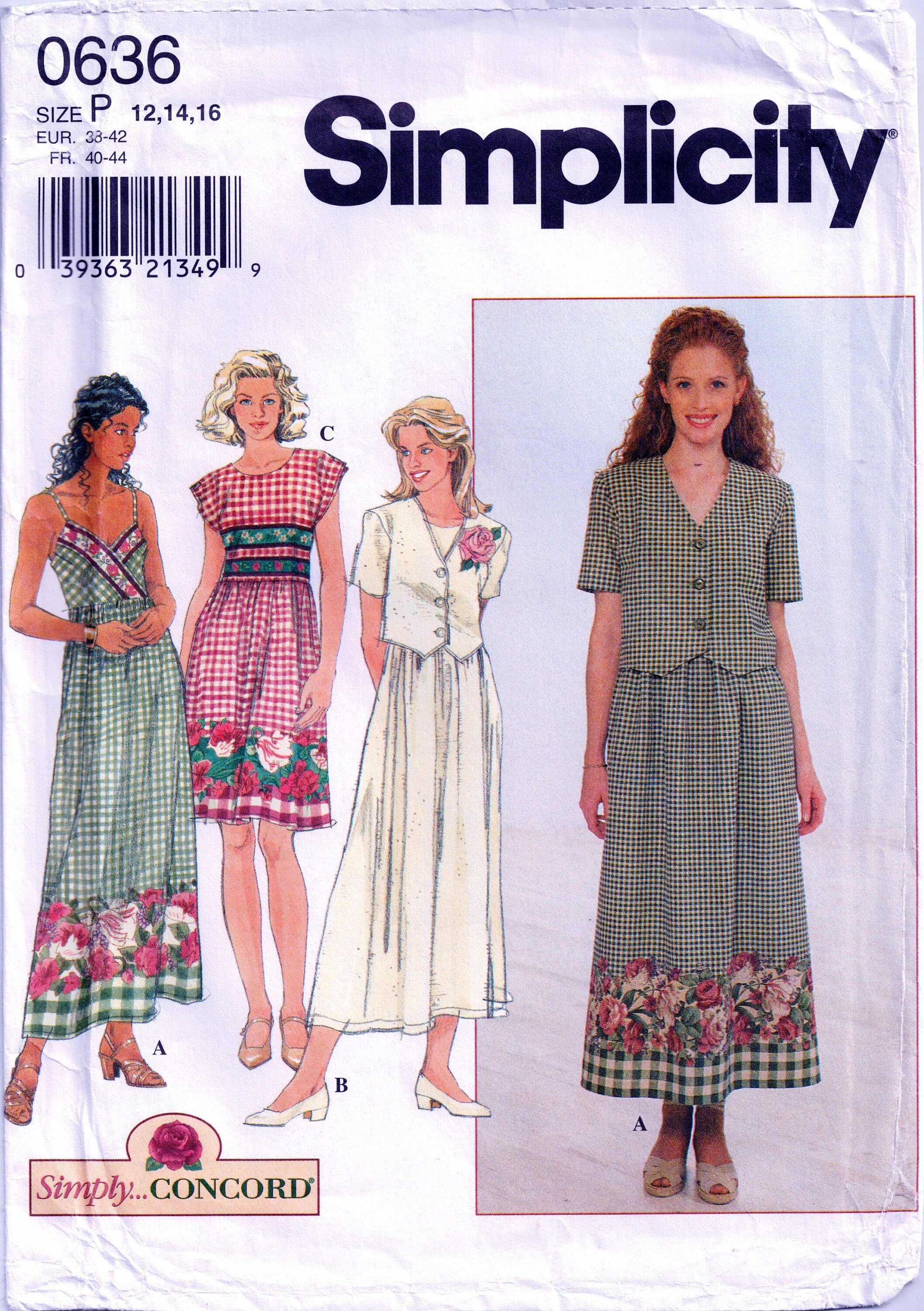 Simplicity 0636 90s Summer Dresses: Empire Waist Maxi or Knee - Etsy