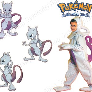 Pokemon Mewtwo Mew Two Costume Child Sizes 4to8 