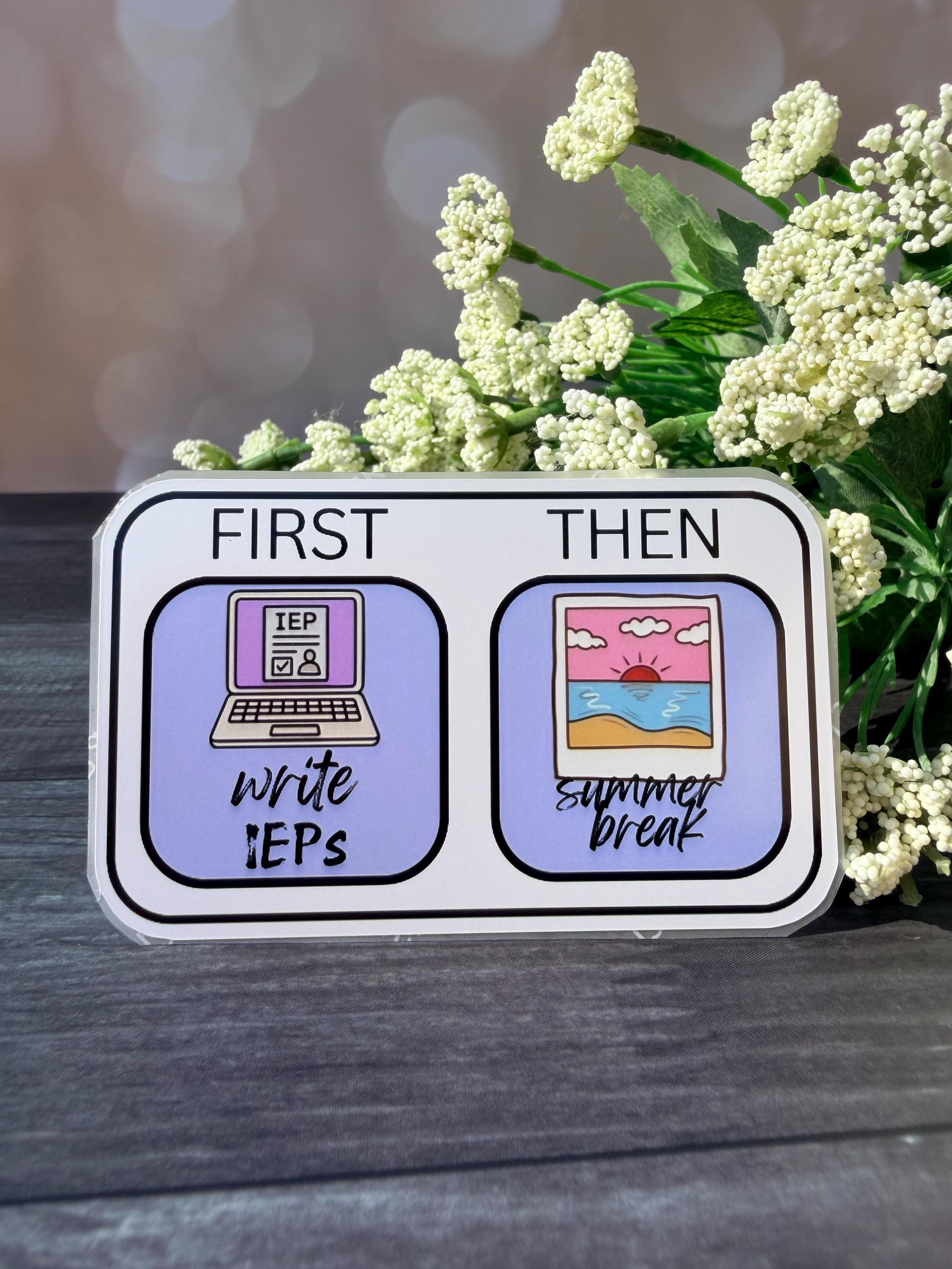 First / Then - Sticker - Etsy