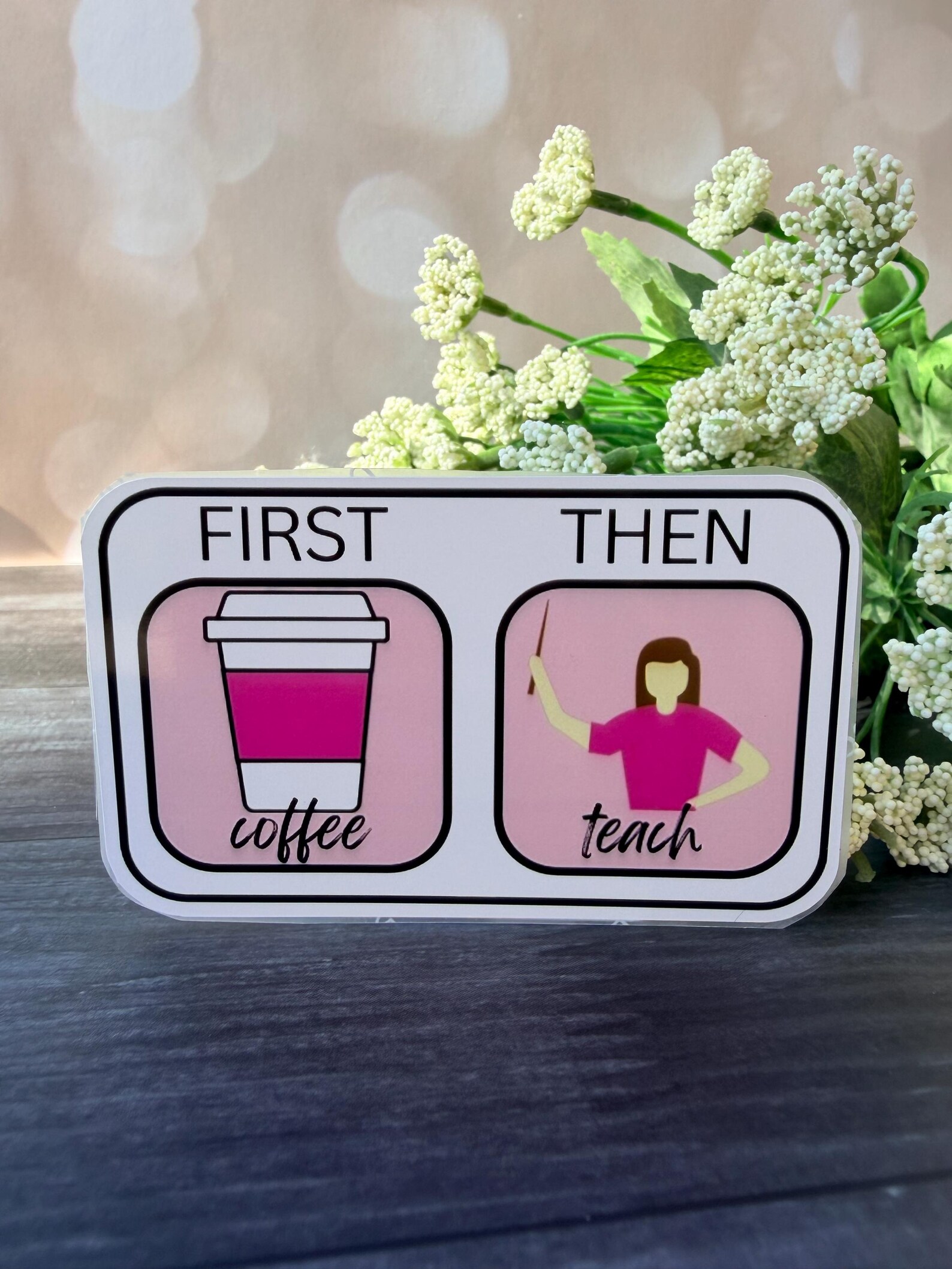 First / Then - Sticker - Etsy