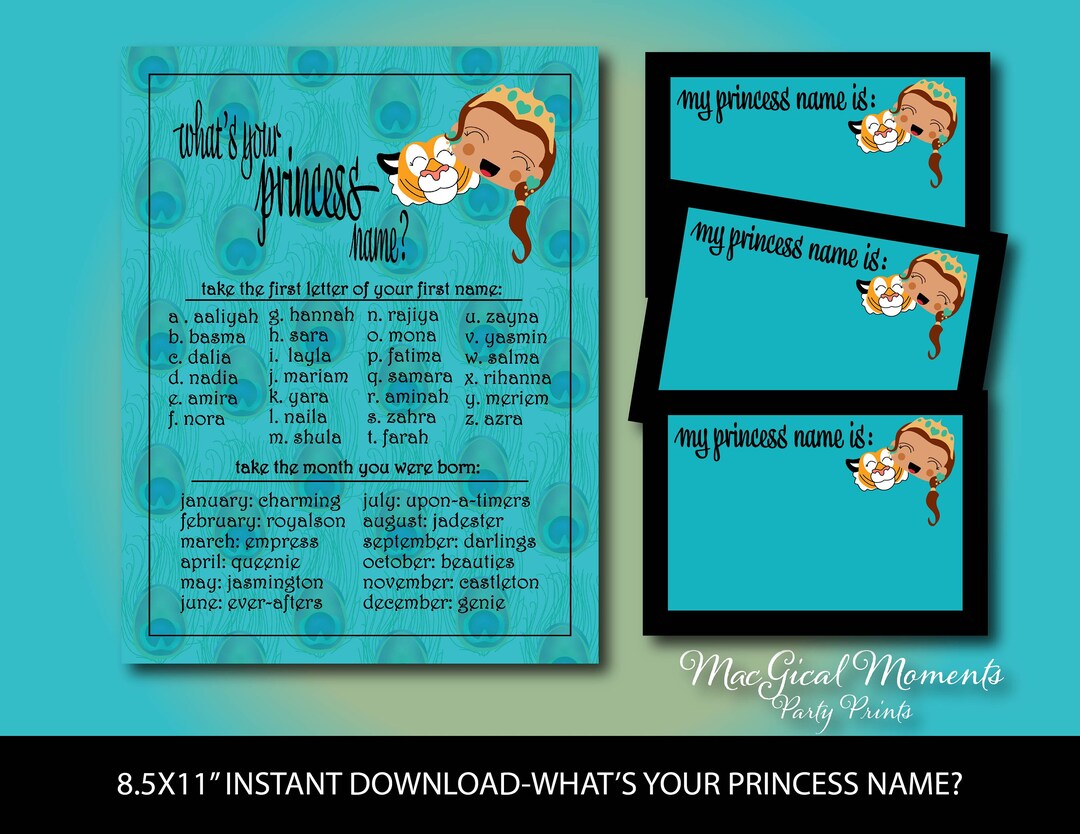 What s Your Princess Name Princess Jasmine Party Name Etsy what-s-your-princess-name-princess-jasmine-party-name-etsy