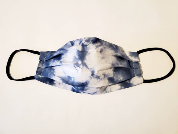 Spiderweb Tie Dye Cotton Face Mask, Black Reversible Face Mask, Grey, Black and White Tie Dye Face Mask, Stormy Clouds Tie Dye, Il_570xn