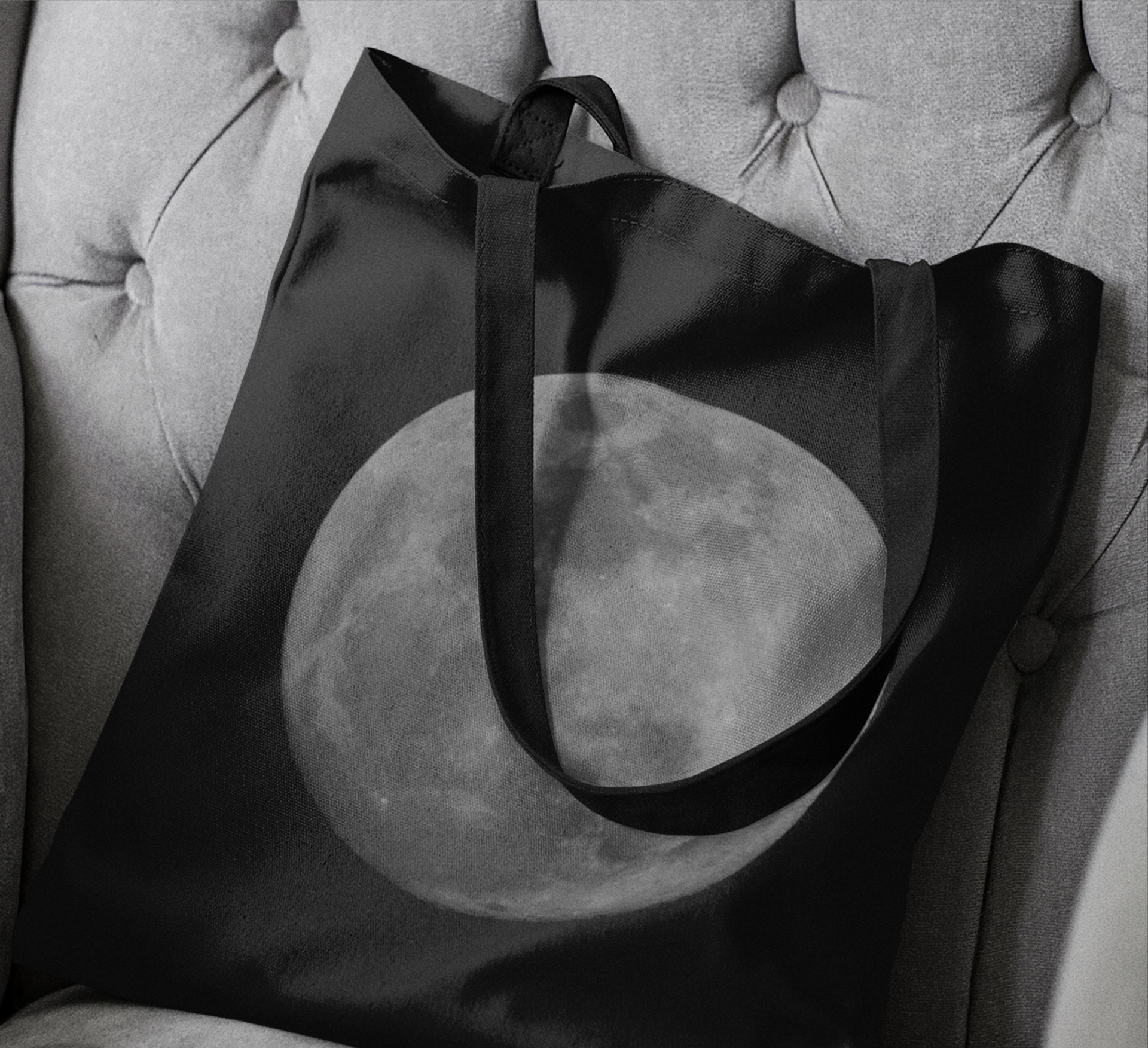 Moon bag Moon tote bag Full moon bag Large tote bag | Etsy