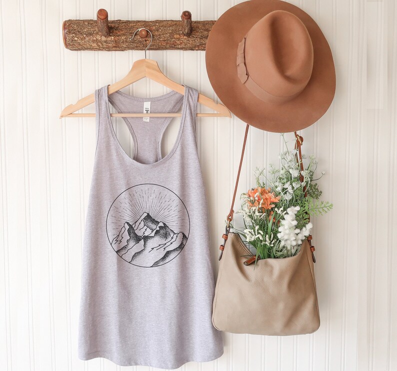 Adventure Shirt Wanderlust Cute Summer Shirt Nature Tank Top Forest Camping Racerback Tank Top Gift for Her Mountain PNW