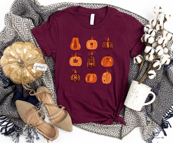 Autumn Shirt Pumpkin Shirt Women 