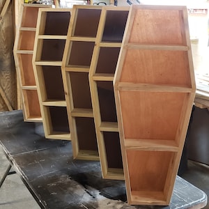 3ft Coffin Shelf with natural wood finish (no clear coat)