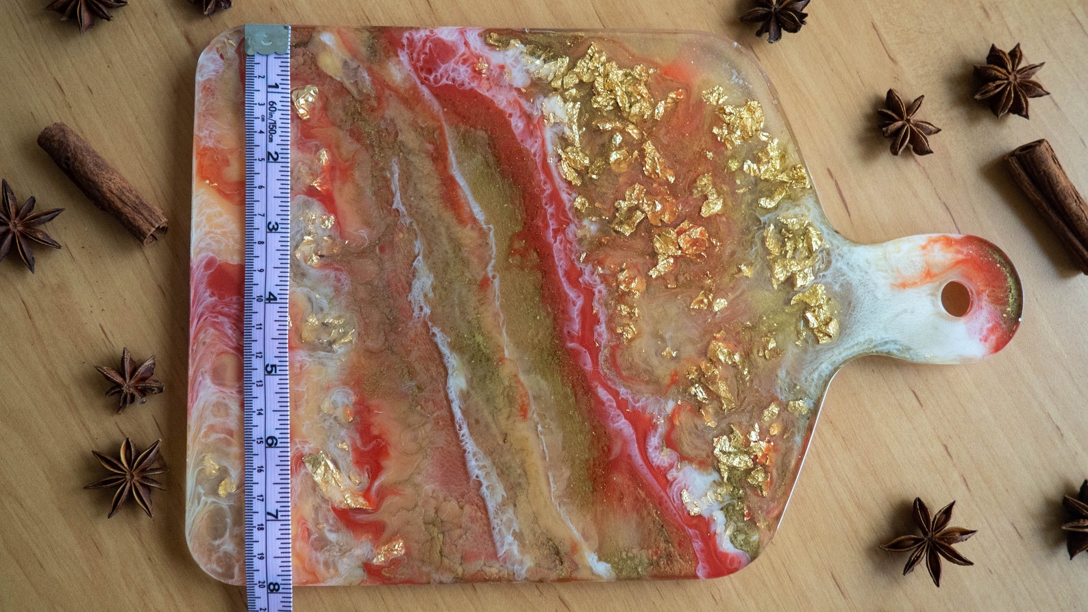 Cutting Board Made of Food Safe Epoxy Resin With Resin Art Etsy